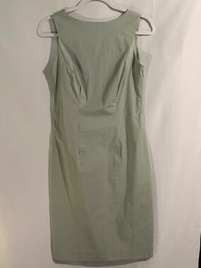 Moda International Sleeveless Midi Sheath Dress in Sage Green